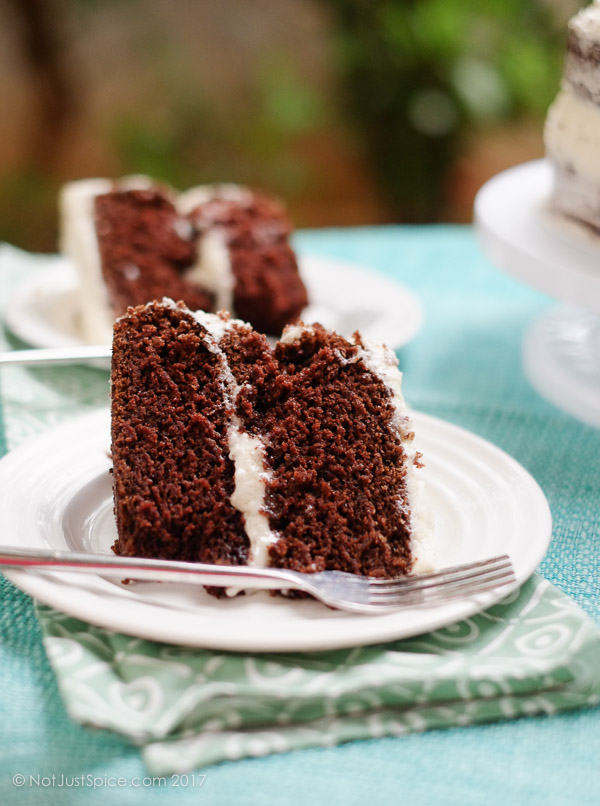 Super Moist Chocolate Cake on notjustspice.com